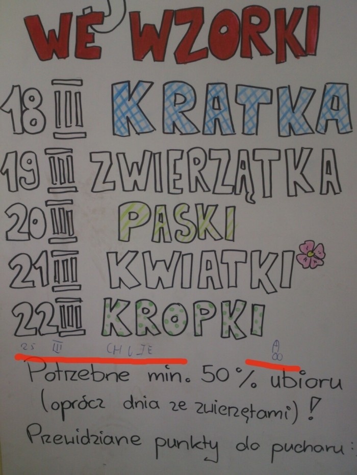 kolorowy tydzień