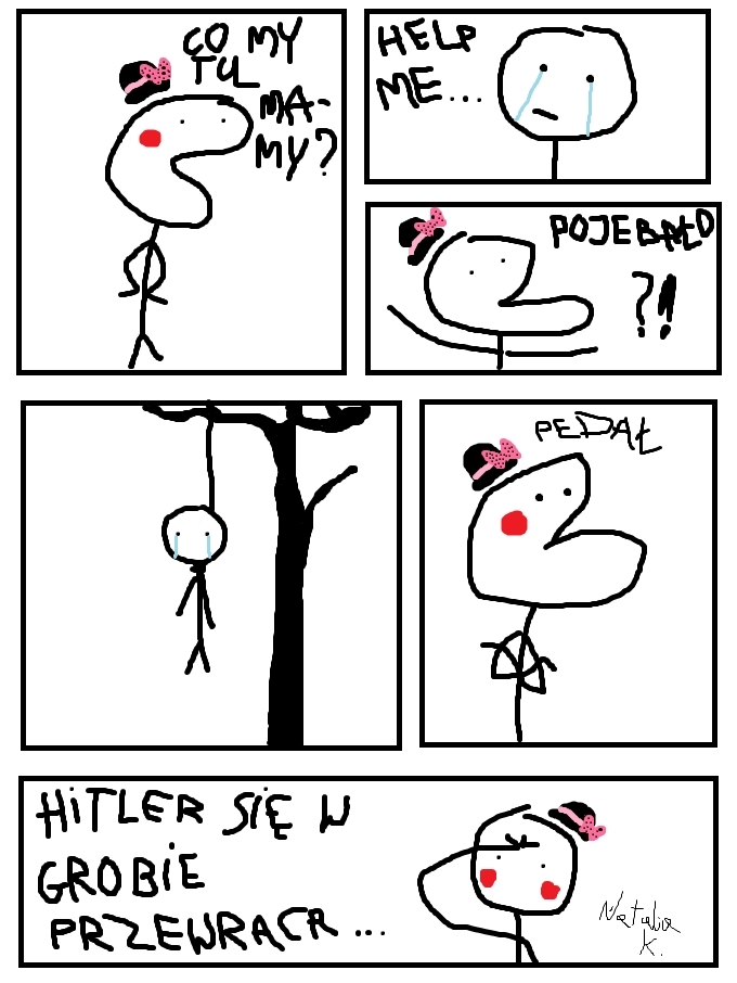 Hitler sie przewraca.