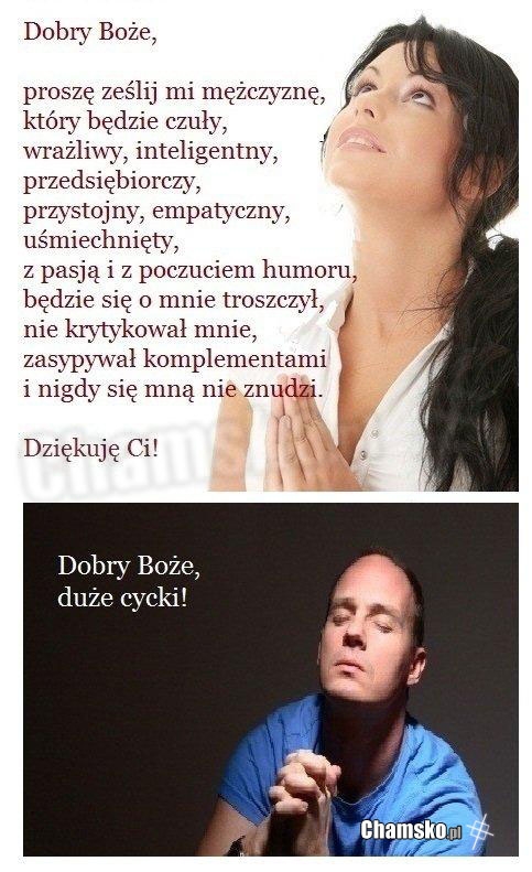 Modlitwy kobiety i faceta