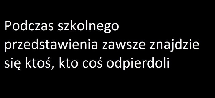 Szkolne przedstawienie