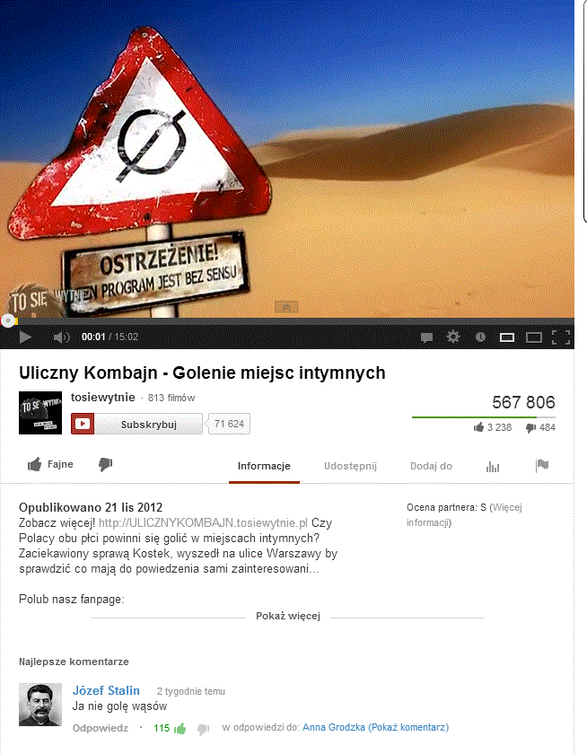 Ja nie golę wąsów