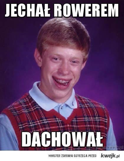 jechał rowerem