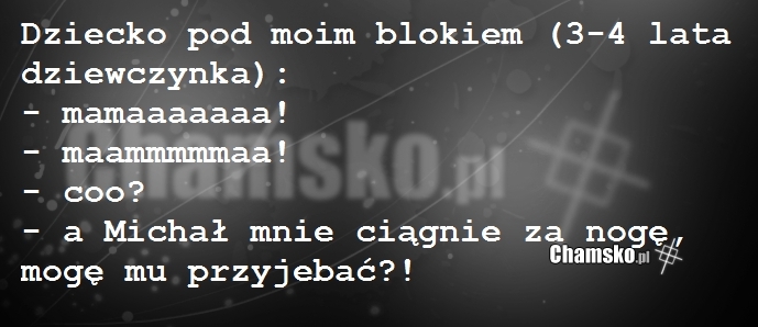 Dziecko pod blokiem