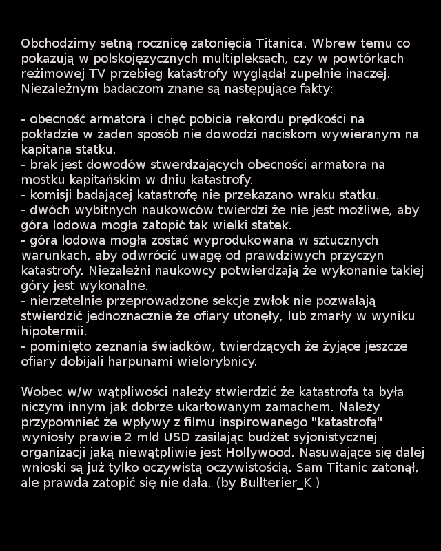 Prawda o katastrofie