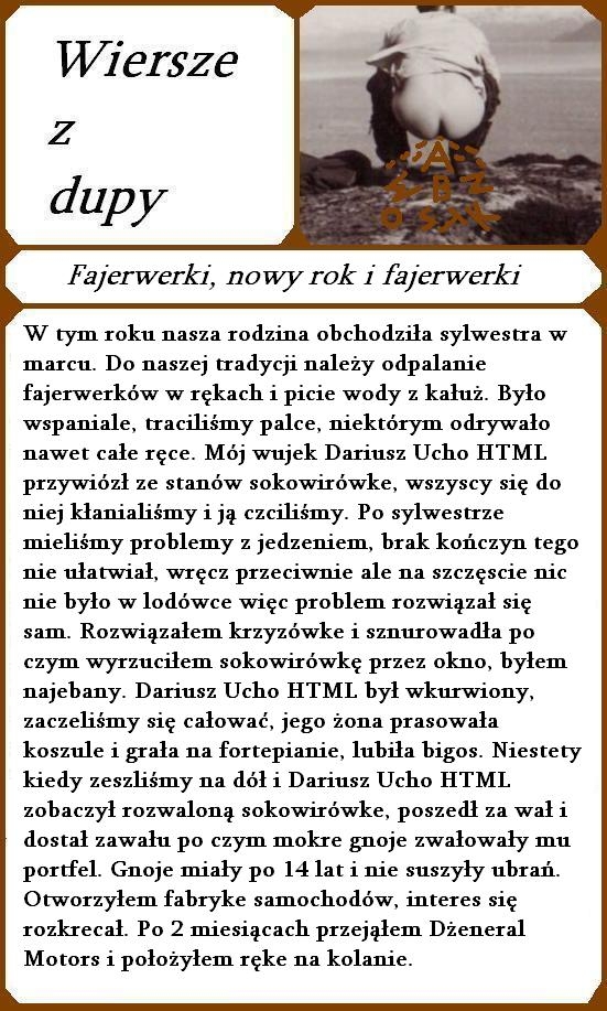 Wiersze z dupy