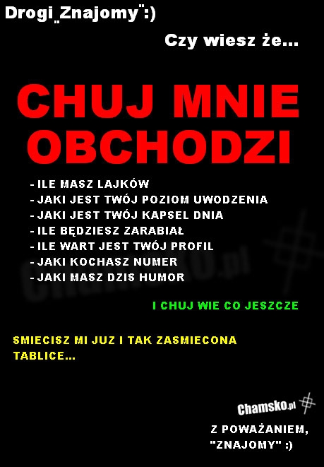 Komunikat do znajomych