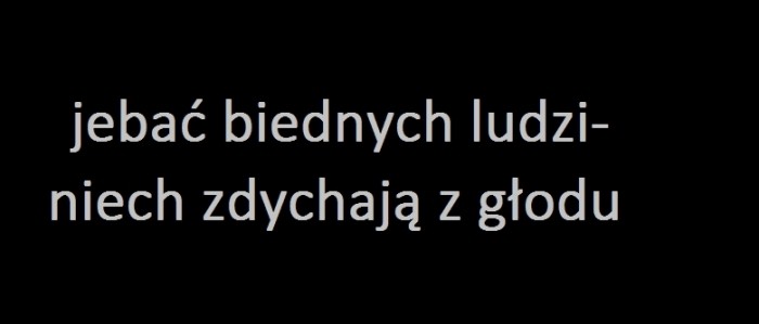 UWAGA bardzo chamskie