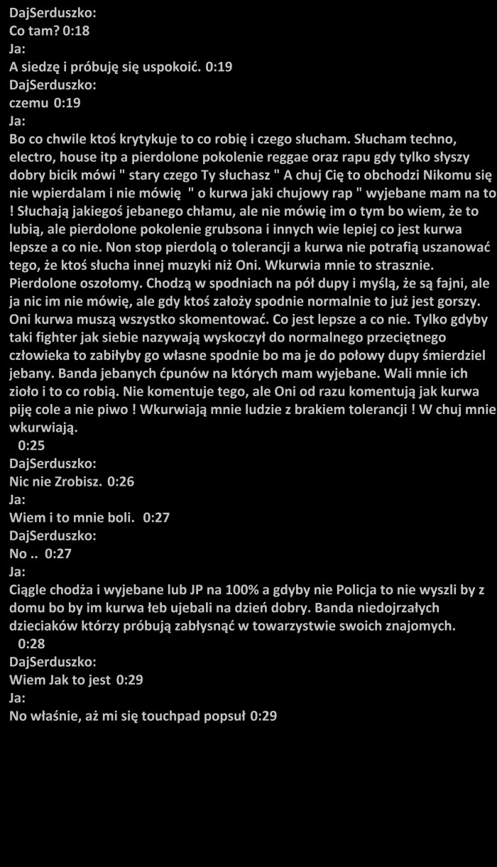 Brak tolernacji chamstwo kuwa ma? ! :D