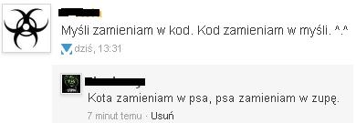 Myśli zamianiam w kod...