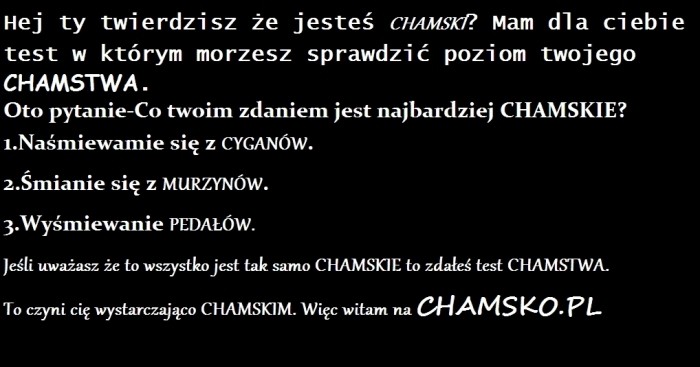 Test na CHAMSTWO.