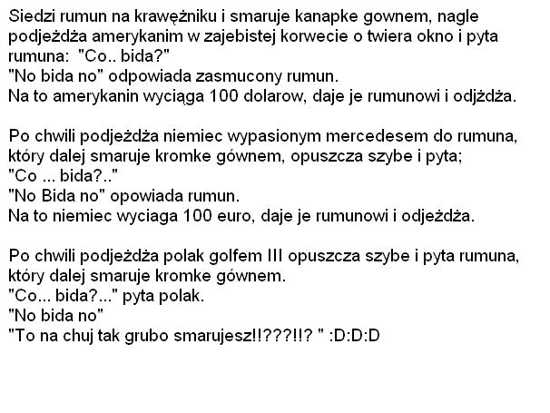 Siedzi rumun...