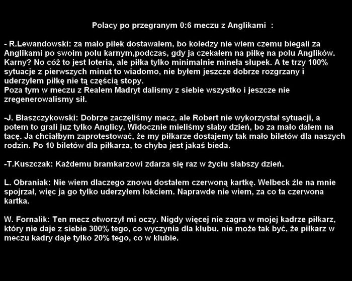 Wywiad po meczu