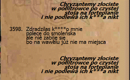 chryzantemyt zwrotka