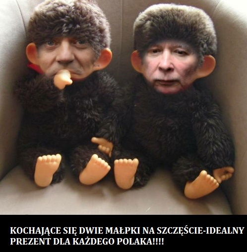 DWIE MAŁPKI NA SZCZĘŚCIE DLA KAŻDEGO POLAKA I