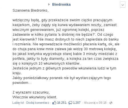 Wkurwiony klient
