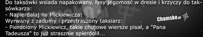 Taksówkarz i dres