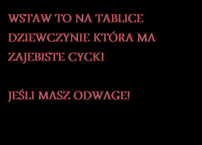Wstawisz?