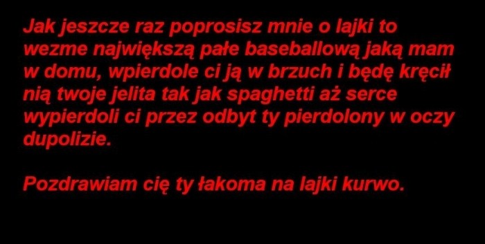 Nie ma kurwa lajków.