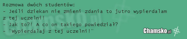 rozmowa dwóch studentów