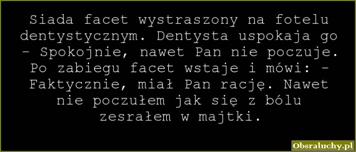 Nawet nie poczuł