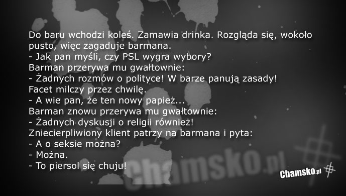 Rozmowa z barmanem