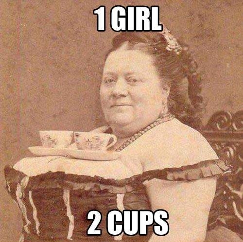 1 girl 2 cups