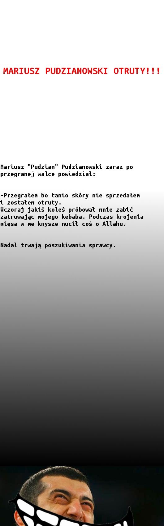Pudzianowski otruty!