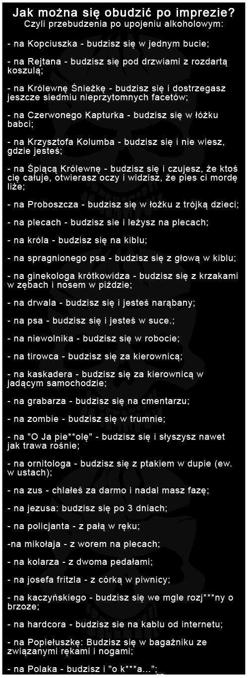 Poimprezowa pobudka
