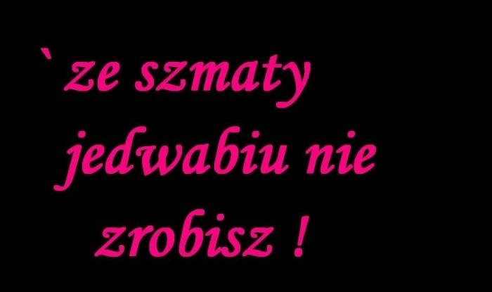 nie zrobisz