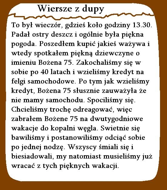 Wiersze z dupy