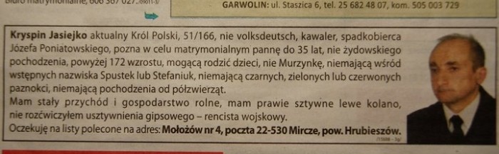 kawaler szuka
