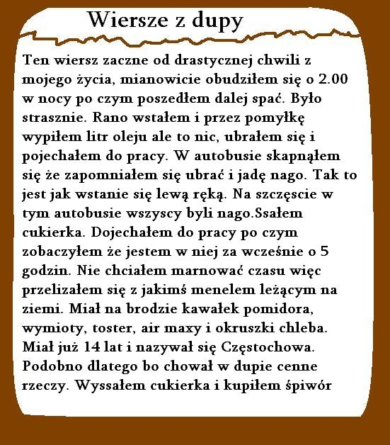 Wiersze z dupy