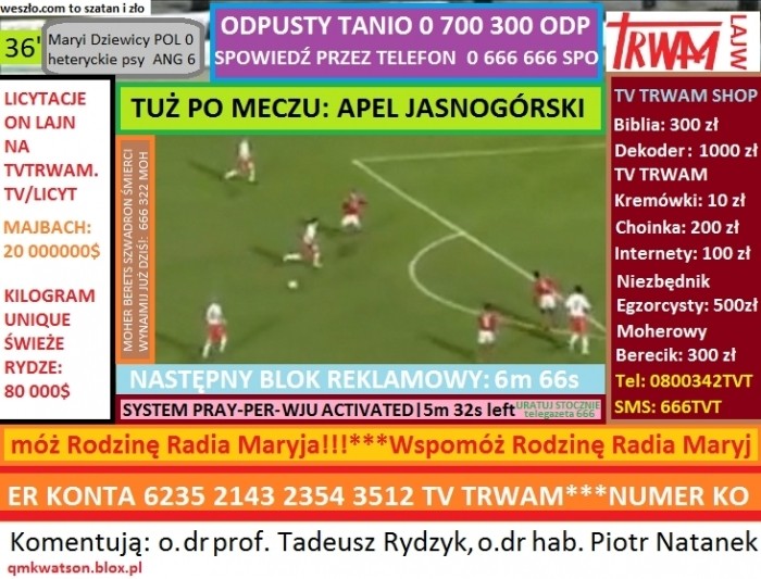 Polska - Anglia w TV TRWAM