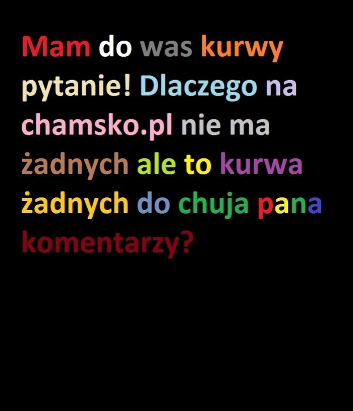 Pytanie do was!