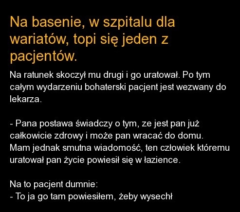 na basenie w szpitalu dla wariatow