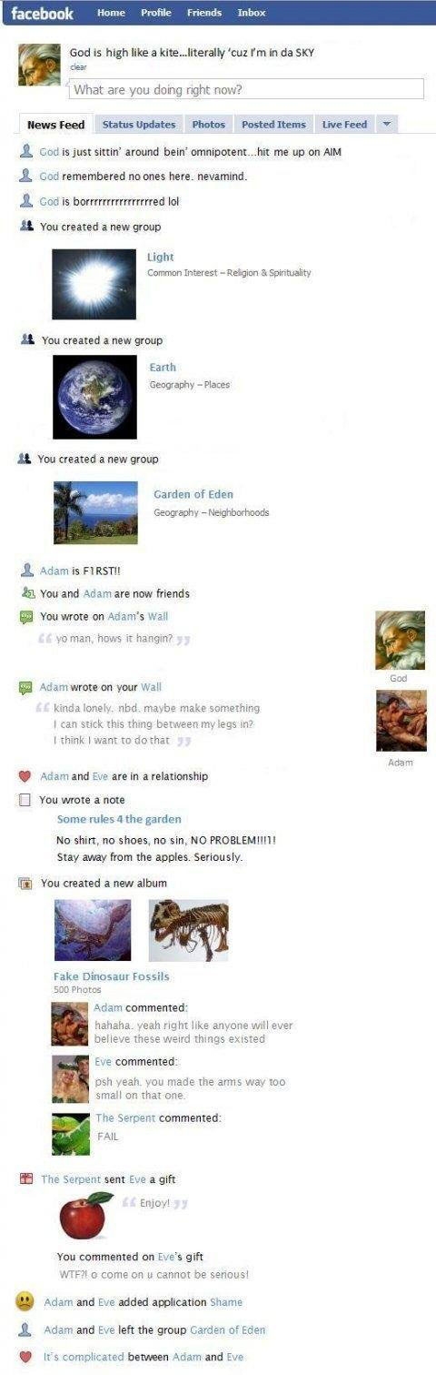 profil boga na facebooku