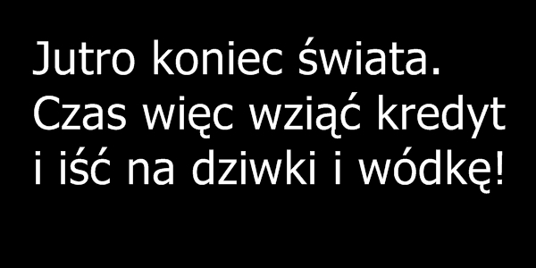 Jutro koniec świata