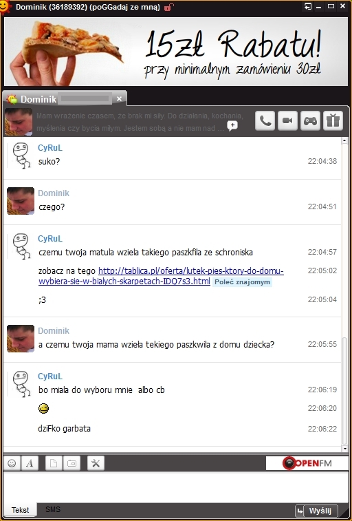 Dedykacja dla Domina