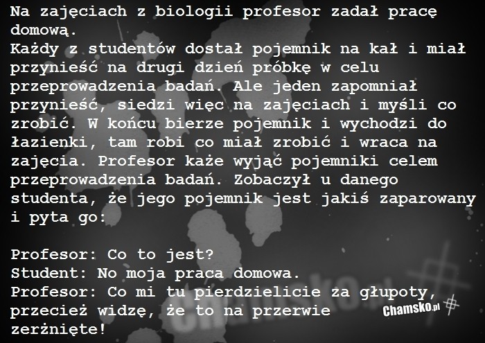 Zadanie z biologii