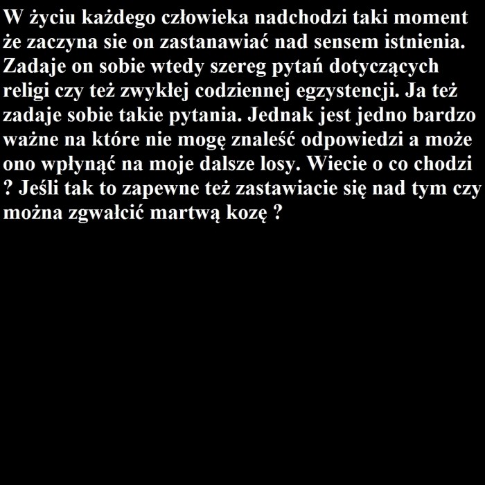 Pytanie o sens