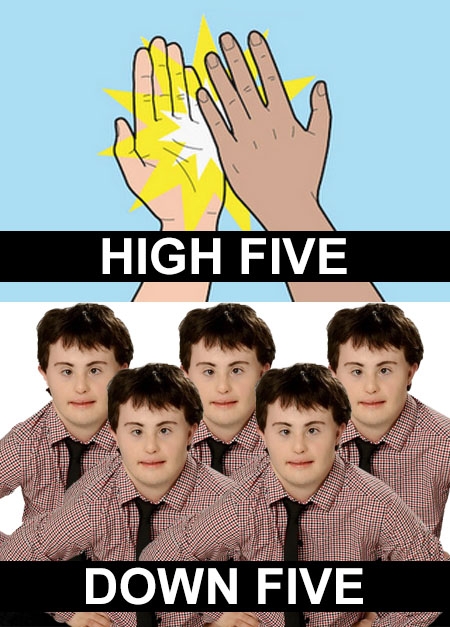 down five