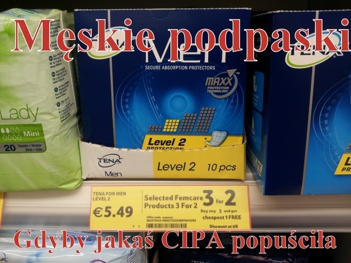Męskie podpaski