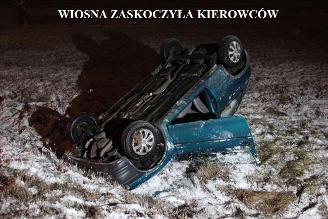 wiosna zaskoczyła kierowców