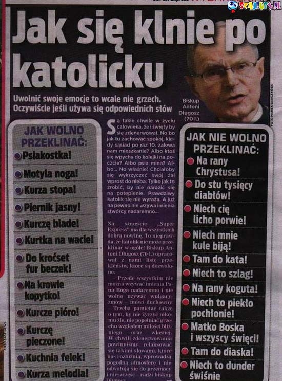 Jak klnie si? po katolicku
