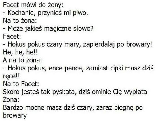 Facet mówi do ?ony