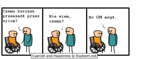 Przeszed? kurczak przez drog? bo...