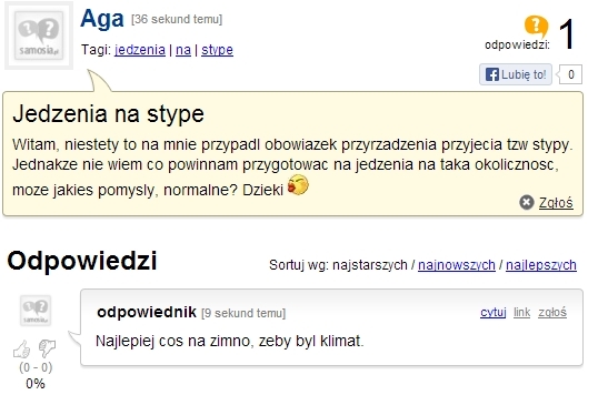 jedzenie na stype
