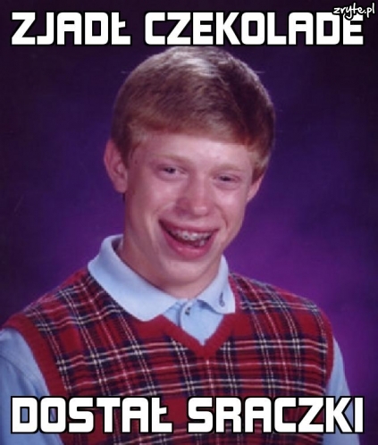 Zjadł czekolade