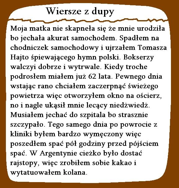 Wiersze z dupy