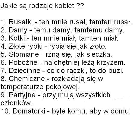 Rodzaje kobiet
